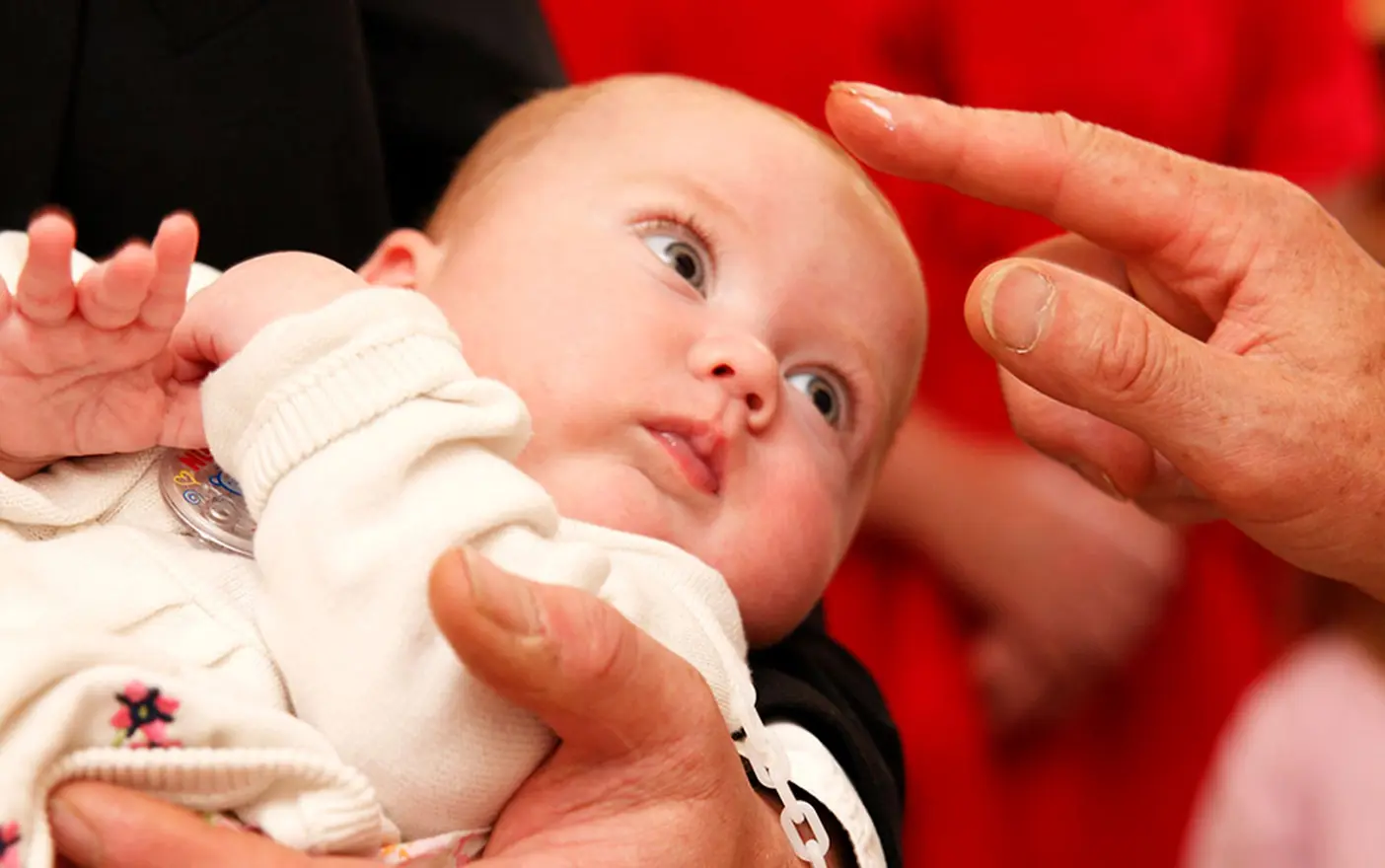 Baby being baptized
