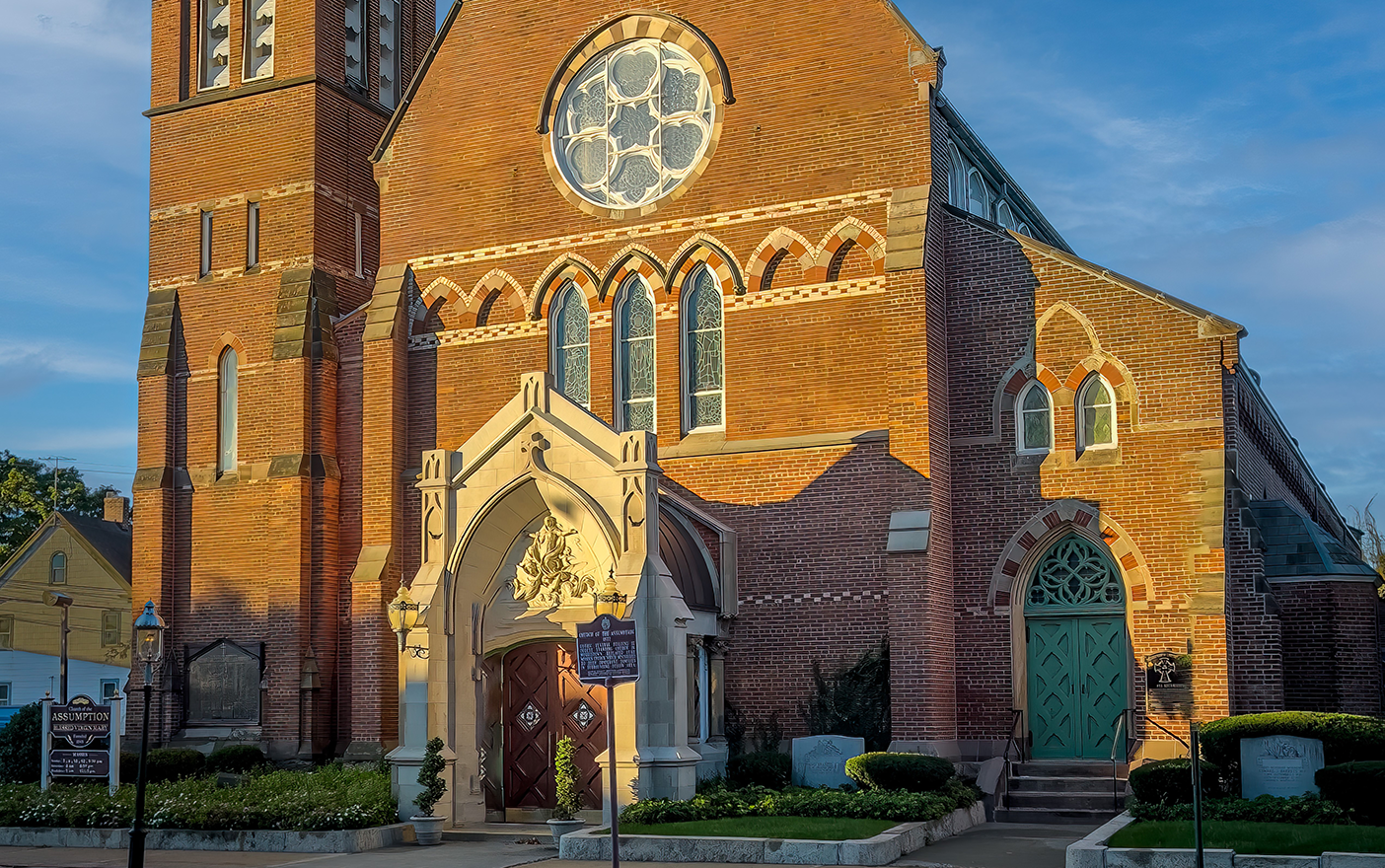 Exterior view of The Assumption of the Blessed Virgin Mary church.