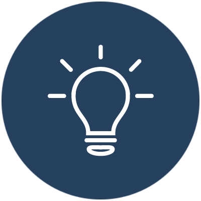 A light bulb icon representing innovation