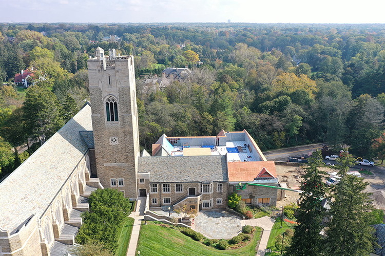 A picture of construction at Christ Church Cranbrook.