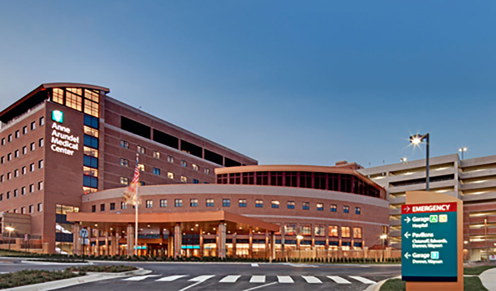 Front facade of Anne Arundel Medical Center