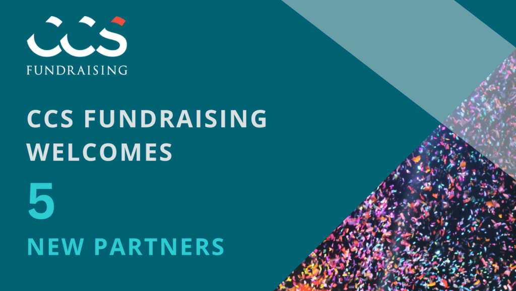 A graphic with the text "CCS Fundraising Welcomes 5 new partners".