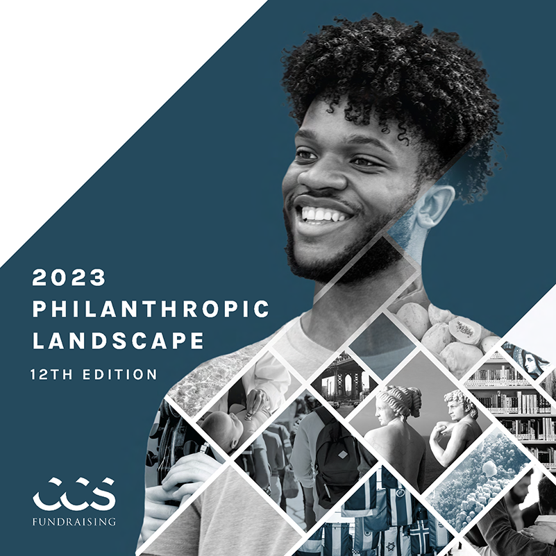 The front cover of the 2023 Philanthropic Landscape, 12th Edition report.