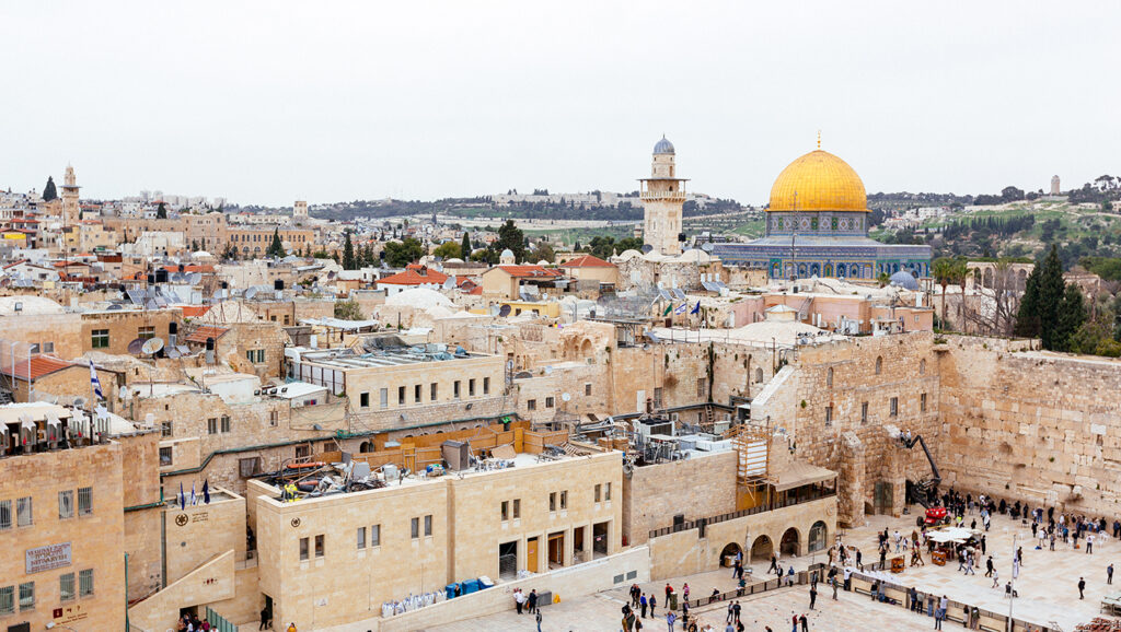 A picture of Jerusalem used on the front cover of the Jewish Philanthropy Since October 7 report