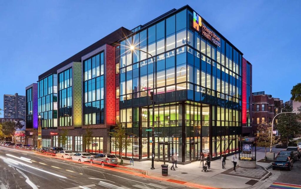 A picture of a Howard Brown Health building.